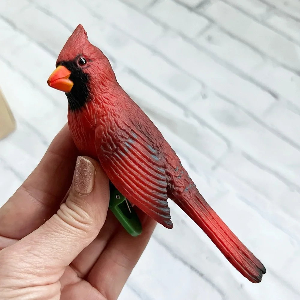 Vtg 1978 Hallmark Cardinal Bird Tree Trimmer Ornament Clip-On MIB Rare